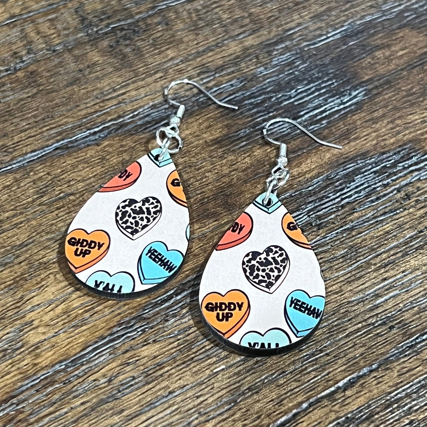 Country Western Valentine Earrings