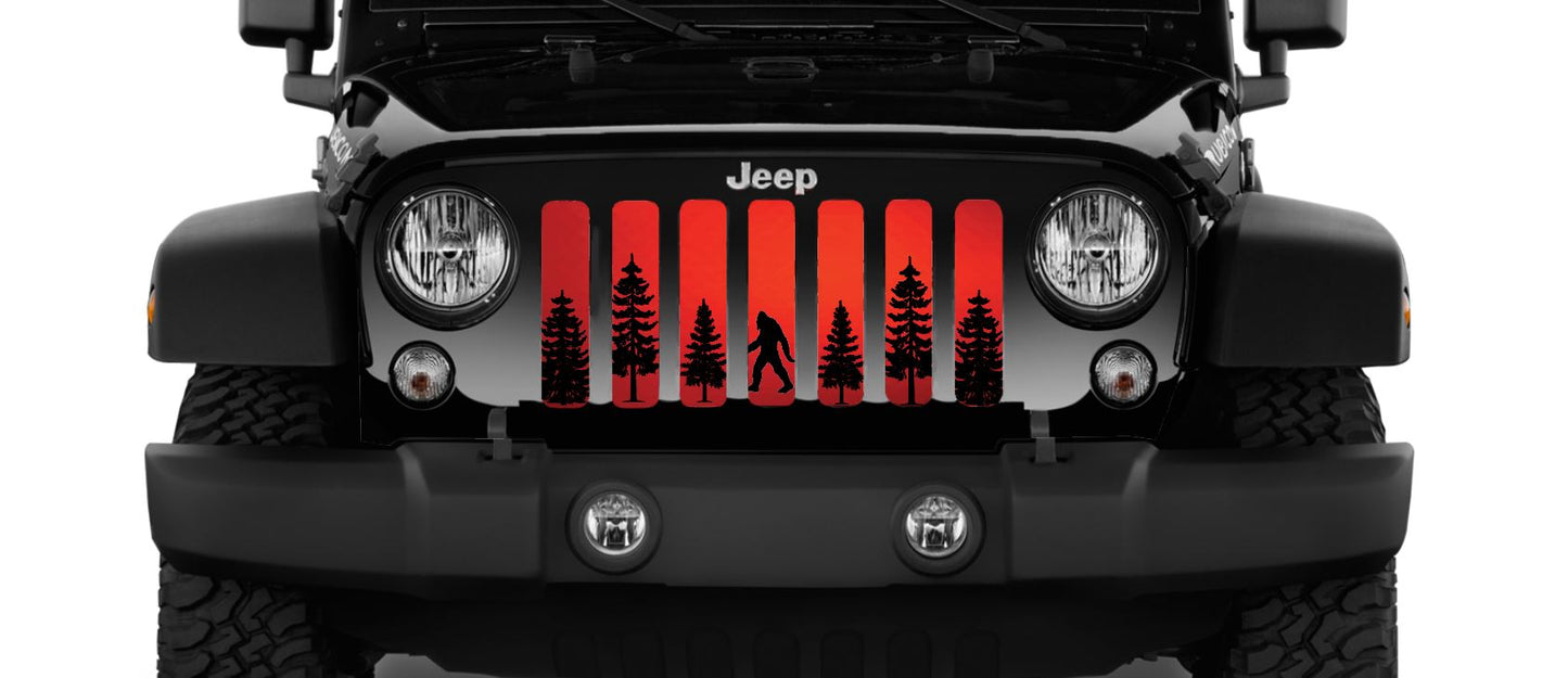 Bigfoot - Red Background Grille Insert