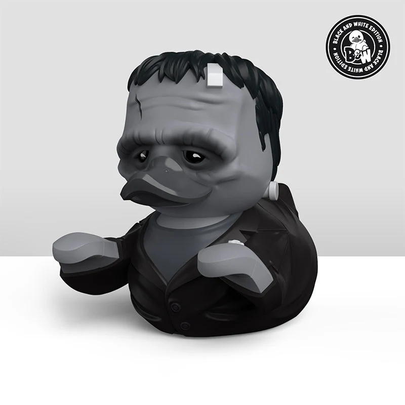 Black and White Frankenstein TUBBZ Collectible Duck (Collector's Edition)-duckduckjeep-offroad-wrangler-gladiator-3d-jeep duck-custom duck-Jeep-The Quacktory-Fun Jeep Ducks-Ducks4Jeep