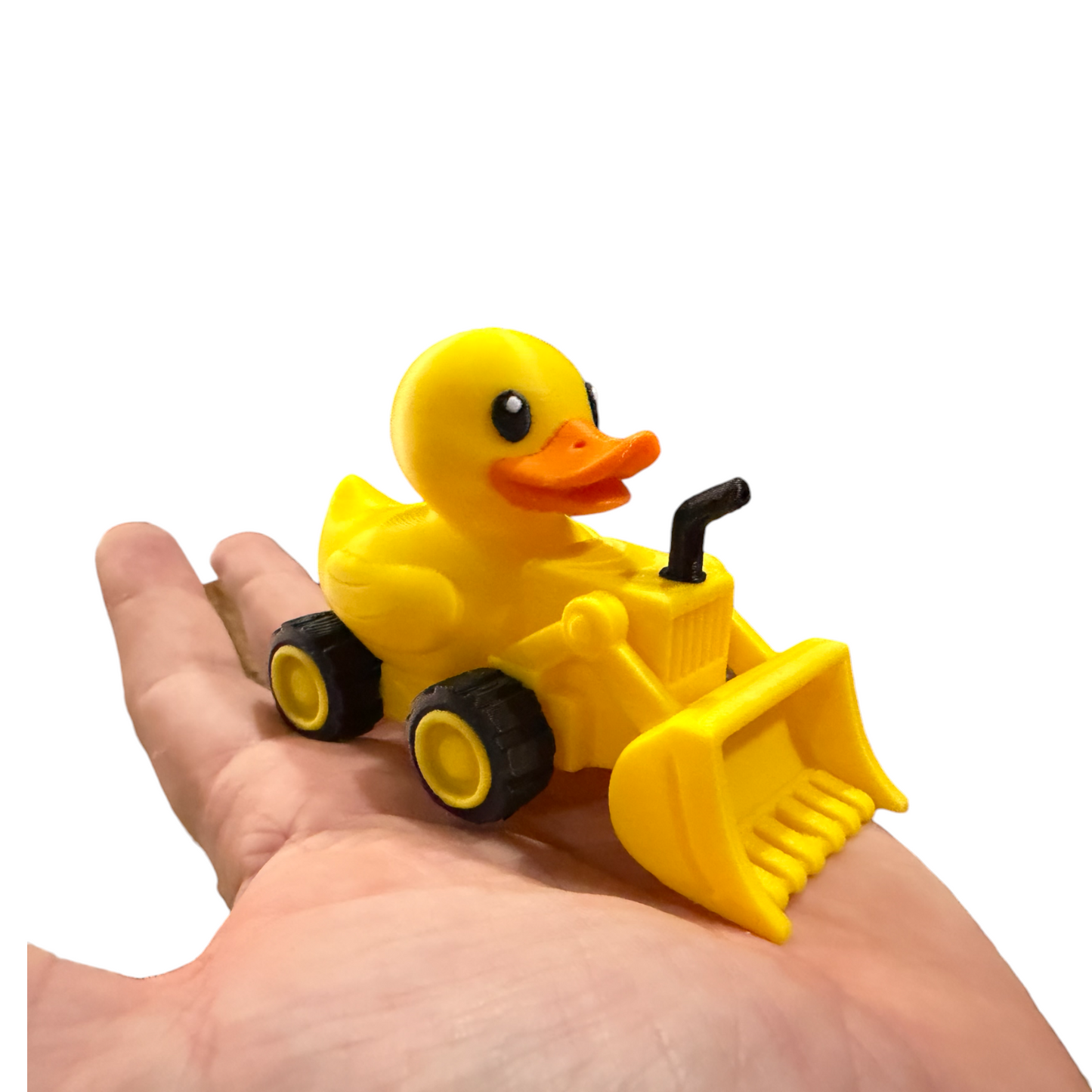 Construction Duck with Bulldozer – 3D Printed Worksite Duck Collectible