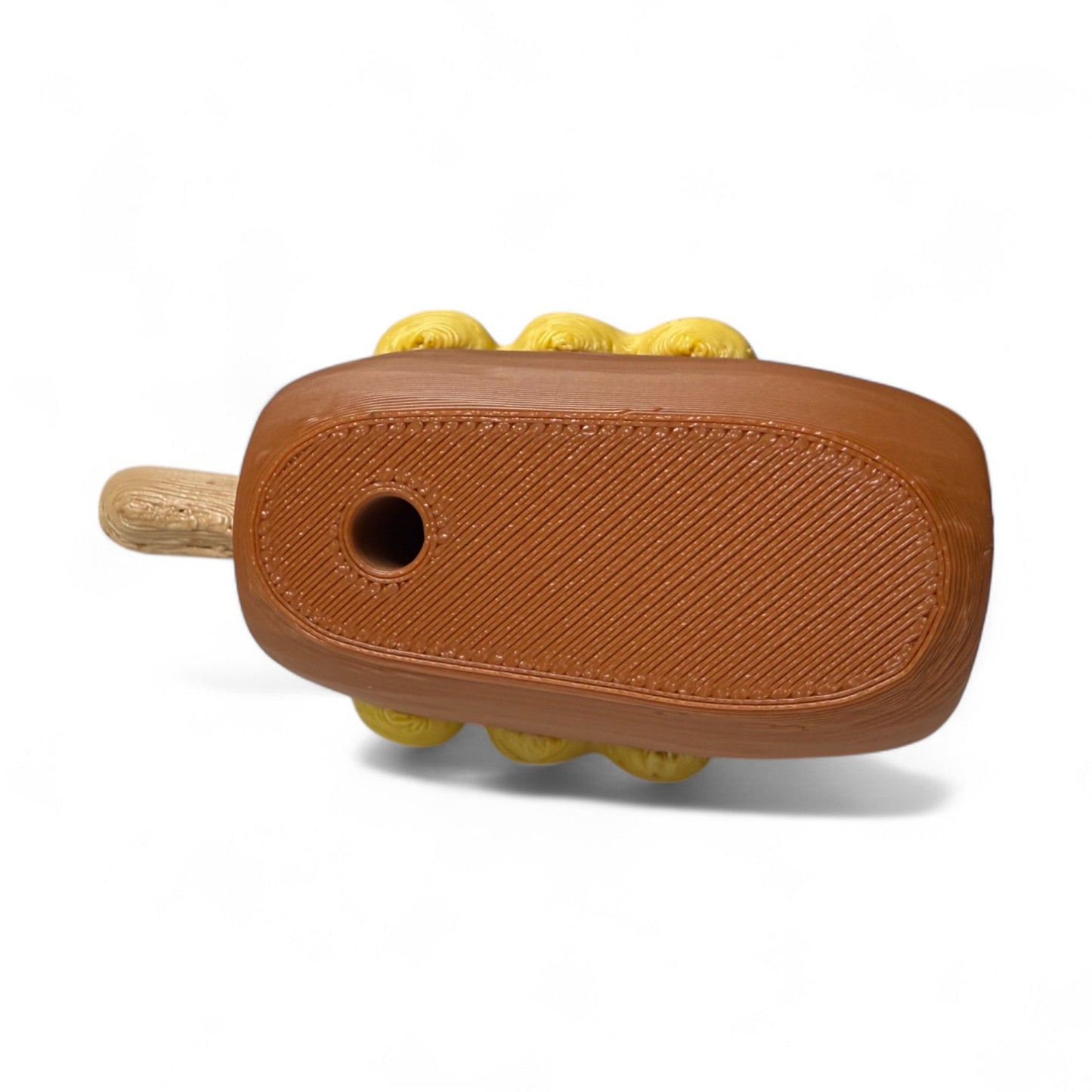 Corn Dog Duck – Funny Fair Food Duck with Toppings and Mustard Swirls | Gag Gift - Vehicle Dashboard