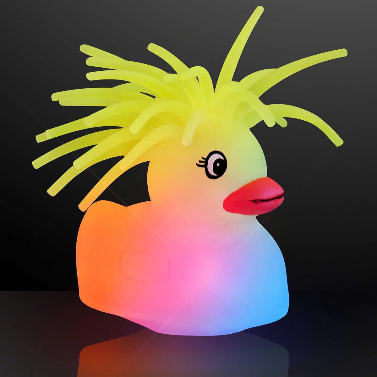 Crazy Hair Flashing Puffer Ducks-duckduckjeep-offroad-wrangler-gladiator-3d-jeep duck-custom duck-Jeep-The Quacktory-Fun Jeep Ducks-Ducks4Jeep