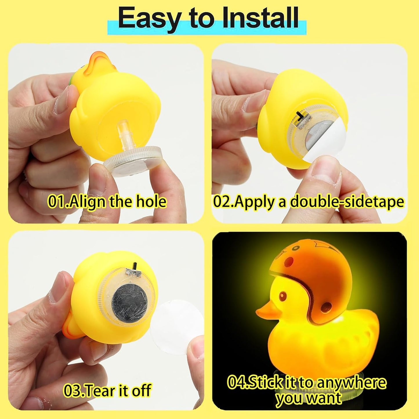 Light up Duck Plug - For Rubber Ducks-duckduckjeep-offroad-wrangler-gladiator-3d-jeep duck-custom duck-Jeep-The Quacktory-Fun Jeep Ducks-Ducks4Jeep