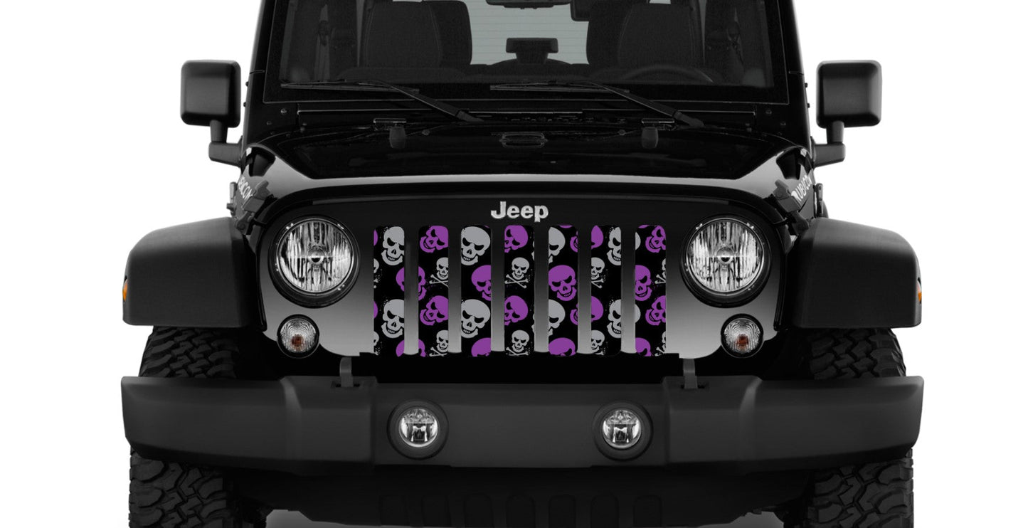 Skulls (Purple and Gray) Grille Insert