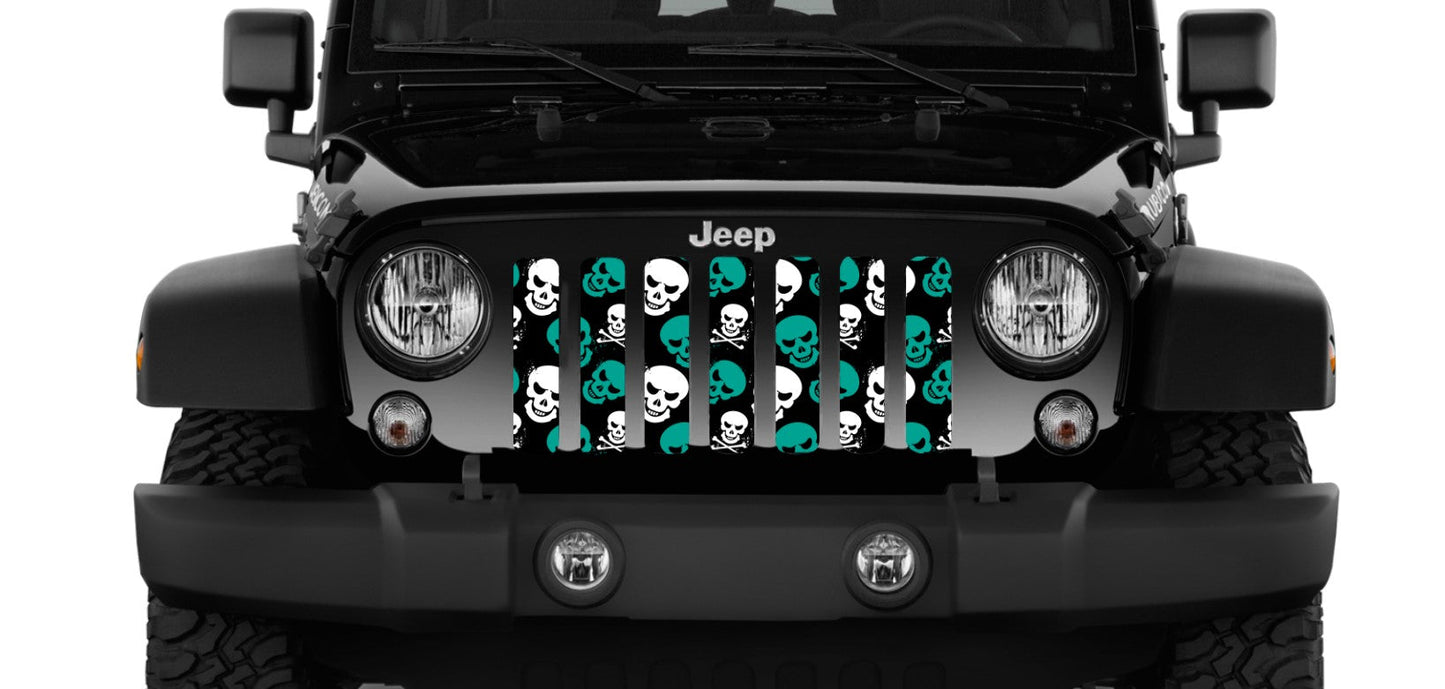 Skulls (Teal) Grille Insert