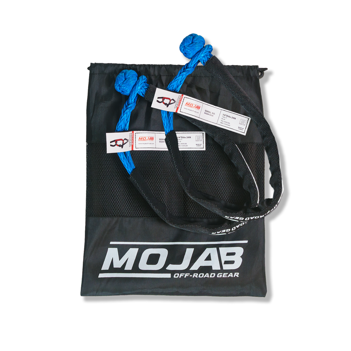 Soft Shackle 1/4'' x 24'' with sleeve and bag (Set of 2 Shackles) (Lifetime Warranty)-duckduckjeep-offroad-wrangler-gladiator-3d-jeep duck-custom duck-Jeep-The Quacktory-Fun Jeep Ducks-Ducks4Jeep