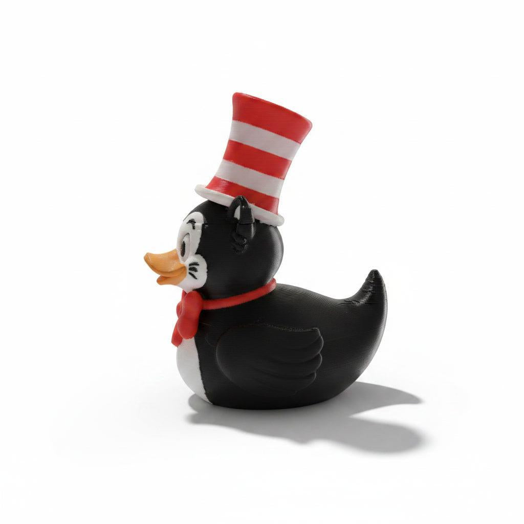 Top-Hatted Cat Duck-duckduckjeep-offroad-wrangler-gladiator-3d-jeep duck-custom duck-Jeep-The Quacktory-Fun Jeep Ducks-Ducks4Jeep