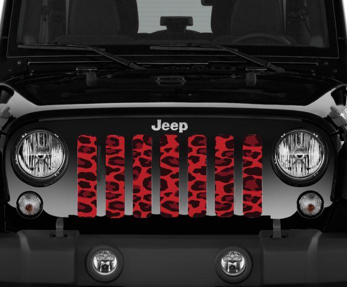 Platinum Wild Red Leopard Print Grille Insert