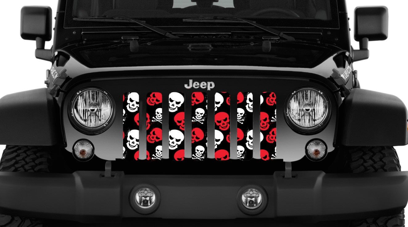 Skulls (Red) Grille Insert