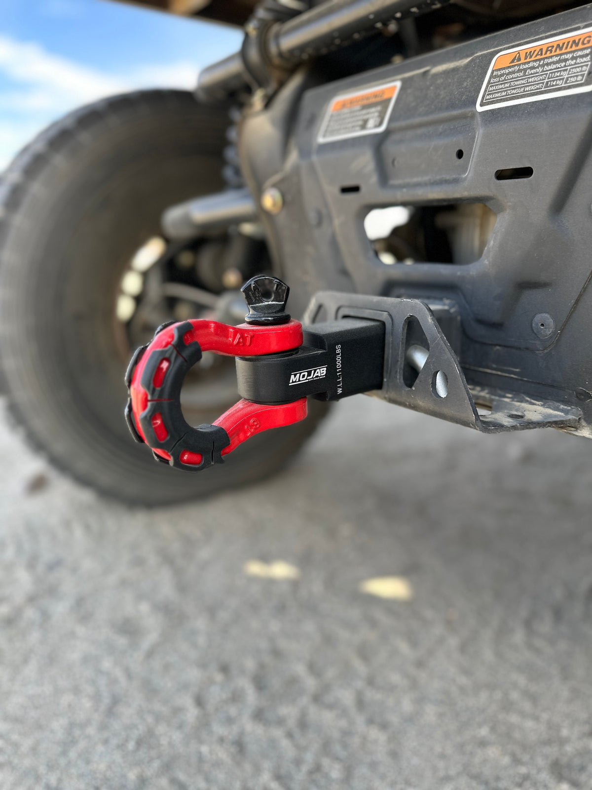2'' Aluminum Hitch Receiver with Steel D-Shackle-duckduckjeep-offroad-wrangler-gladiator-3d-jeep duck-custom duck-Jeep-The Quacktory-Fun Jeep Ducks-Ducks4Jeep