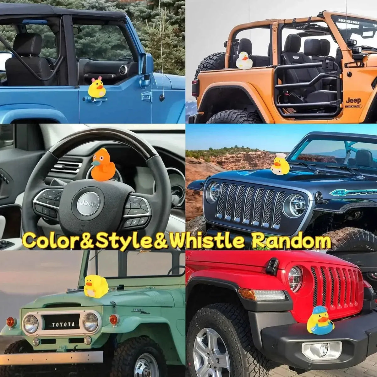 30-Pack Rubber Ducks Bulk Set – Assorted Duckies for Bath & Jeep Ducking-duckduckjeep-offroad-wrangler-gladiator-3d-jeep duck-custom duck-Jeep-The Quacktory-Fun Jeep Ducks-Ducks4Jeep