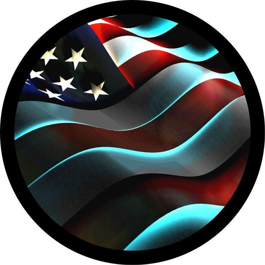 3D Waving American Flag Spare Tire Cover for Jeep, Bronco, Campers, RV, Vans, & More-duckduckjeep-offroad-wrangler-gladiator-3d-jeep duck-custom duck-Jeep-The Quacktory-Fun Jeep Ducks-Ducks4Jeep