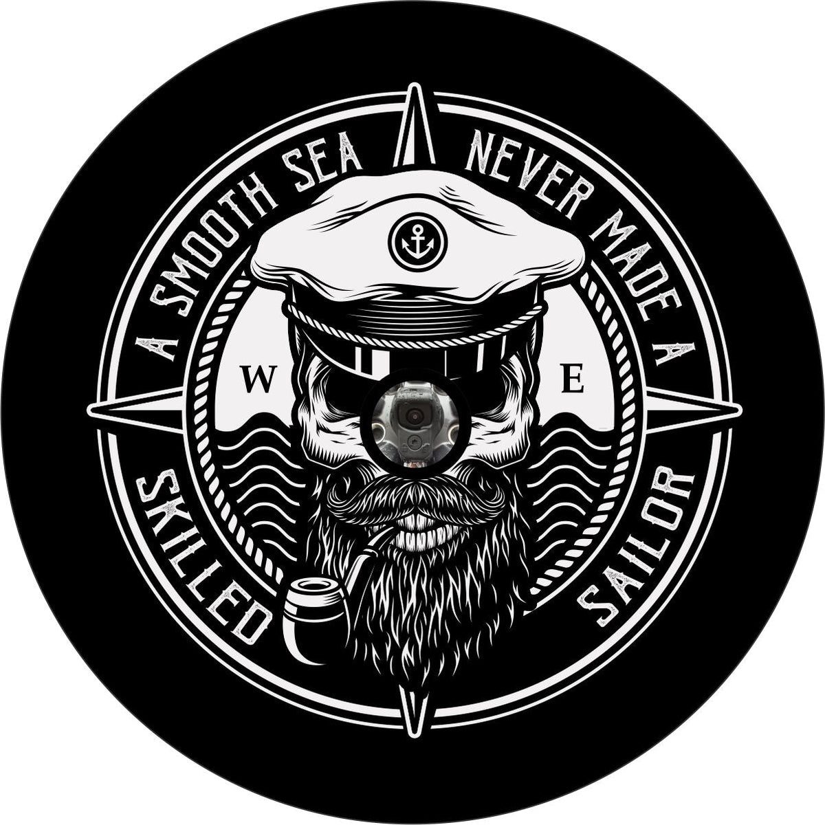 A Smooth Sea Never Made a Skilled Sailor Nautical Unique Spare Tire Cover-duckduckjeep-offroad-wrangler-gladiator-3d-jeep duck-custom duck-Jeep-The Quacktory-Fun Jeep Ducks-Ducks4Jeep