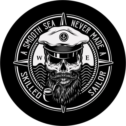 A Smooth Sea Never Made a Skilled Sailor Nautical Unique Spare Tire Cover-duckduckjeep-offroad-wrangler-gladiator-3d-jeep duck-custom duck-Jeep-The Quacktory-Fun Jeep Ducks-Ducks4Jeep