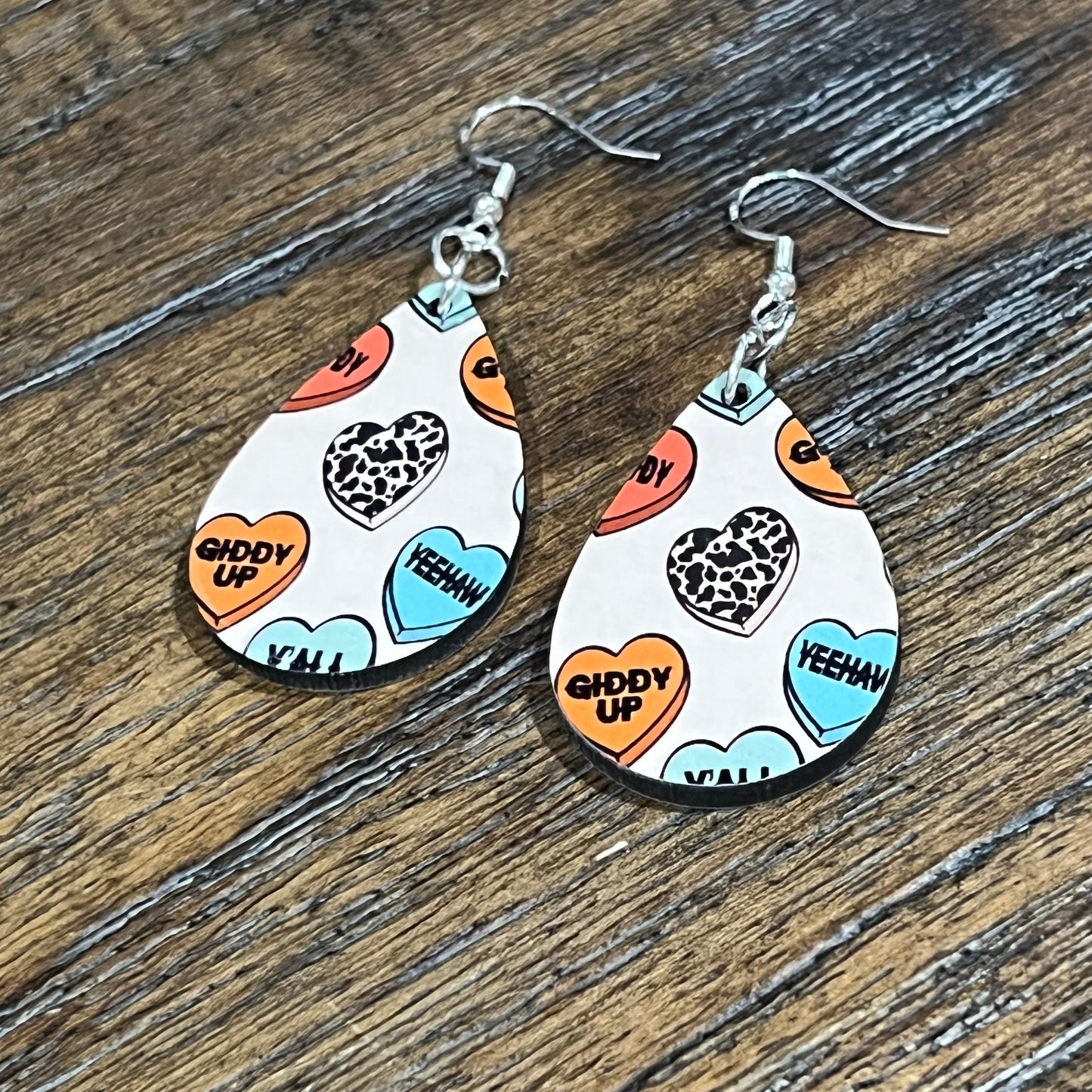 Country Western Valentine Earrings