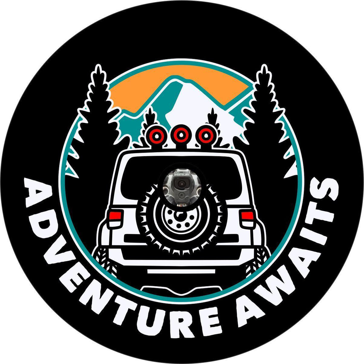 Adventure Awaits Jeep Spare Tire Cover-duckduckjeep-offroad-wrangler-gladiator-3d-jeep duck-custom duck-Jeep-The Quacktory-Fun Jeep Ducks-Ducks4Jeep