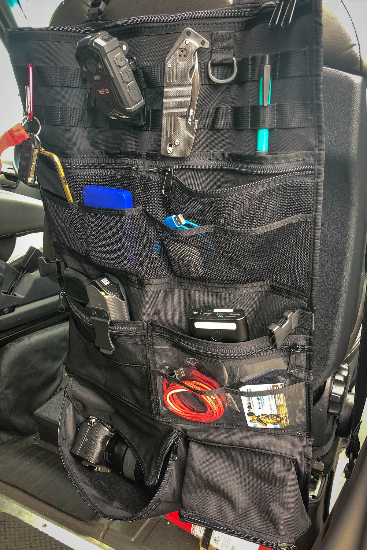Adventure Ready 1 Seat Organizer-duckduckjeep-offroad-wrangler-gladiator-3d-jeep duck-custom duck-Jeep-The Quacktory-Fun Jeep Ducks-Ducks4Jeep