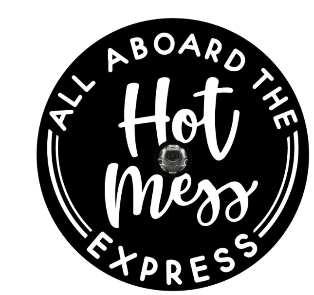All Aboard The Hot Mess Express Spare Tire Cover-duckduckjeep-offroad-wrangler-gladiator-3d-jeep duck-custom duck-Jeep-The Quacktory-Fun Jeep Ducks-Ducks4Jeep