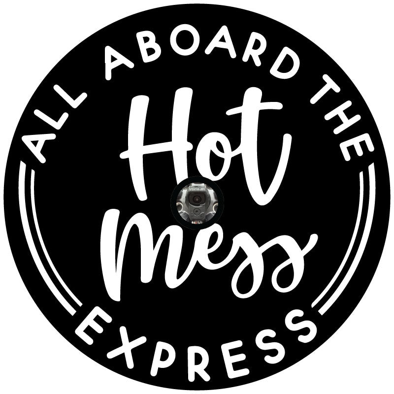 All Aboard The Hot Mess Express Spare Tire Cover for Jeep, Bronco, RV, Camper, Van-duckduckjeep-offroad-wrangler-gladiator-3d-jeep duck-custom duck-Jeep-The Quacktory-Fun Jeep Ducks-Ducks4Jeep