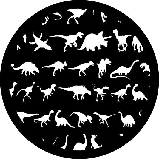 All the Dinosaurs Spare Tire Cover for Jeep, Campers, Broncos, RV, Vans, & More-duckduckjeep-offroad-wrangler-gladiator-3d-jeep duck-custom duck-Jeep-The Quacktory-Fun Jeep Ducks-Ducks4Jeep