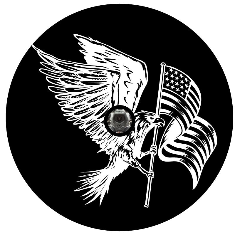 American Eagle + Flag Spare Tire Cover-duckduckjeep-offroad-wrangler-gladiator-3d-jeep duck-custom duck-Jeep-The Quacktory-Fun Jeep Ducks-Ducks4Jeep
