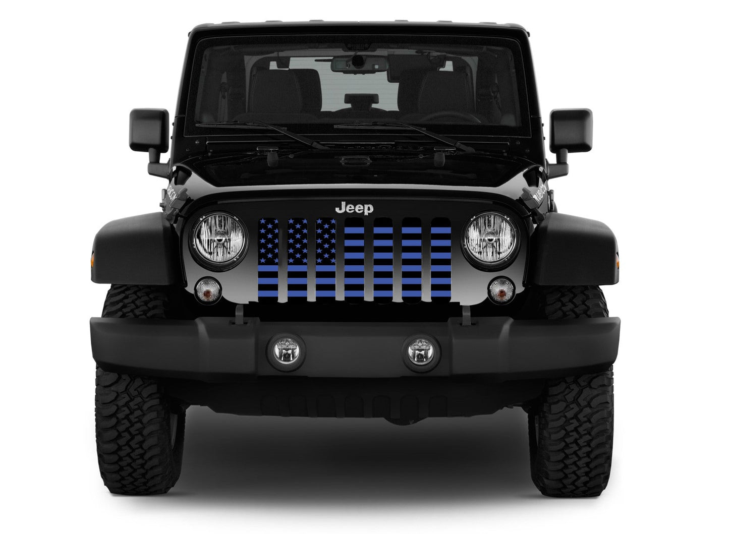 Black and Blue American Flag Grille Insert