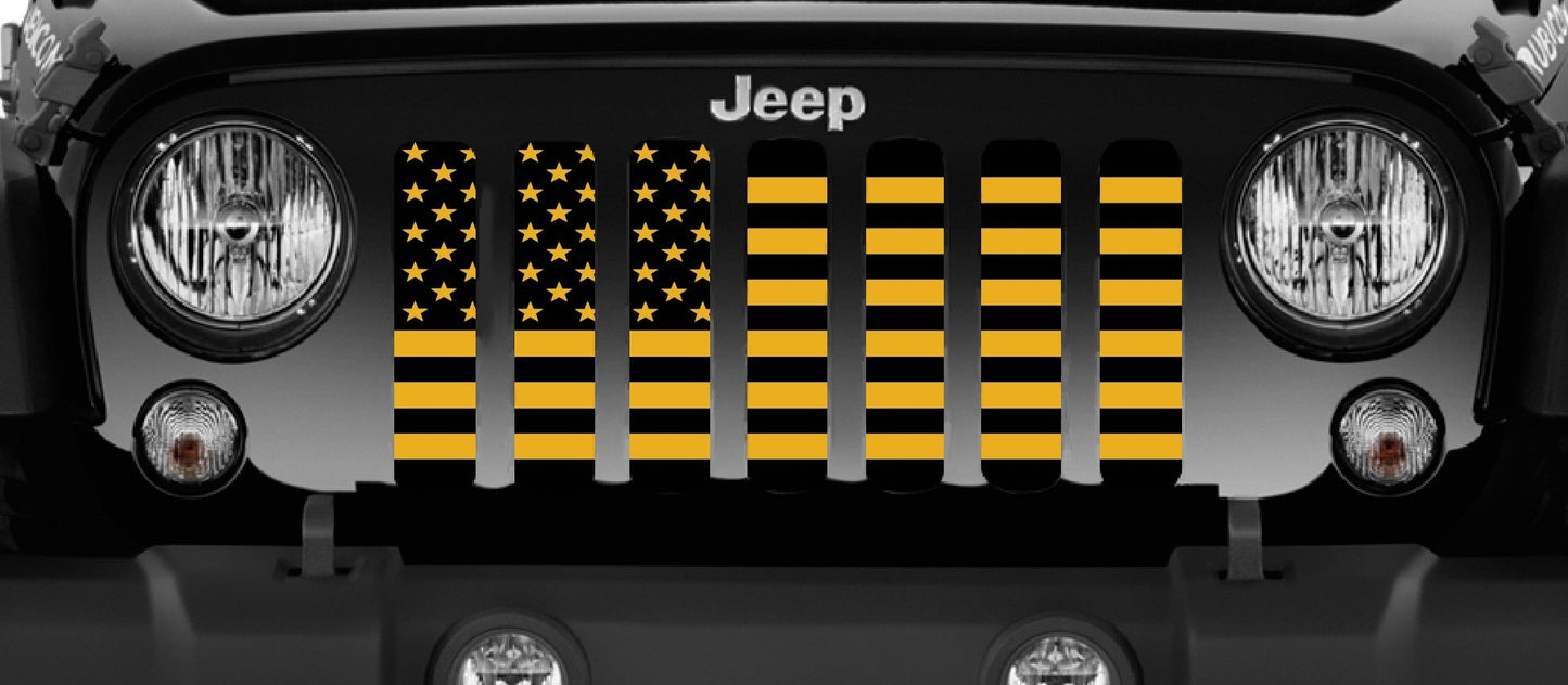 Platinum Hella Yella American Flag Grille Insert