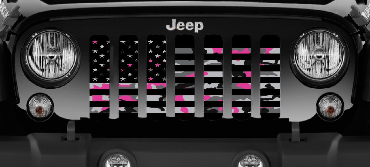 American Pink Camo Grille Insert