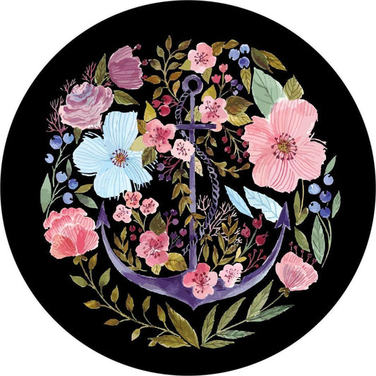 Anchor Flowers-Floral (pink)-duckduckjeep-offroad-wrangler-gladiator-3d-jeep duck-custom duck-Jeep-The Quacktory-Fun Jeep Ducks-Ducks4Jeep