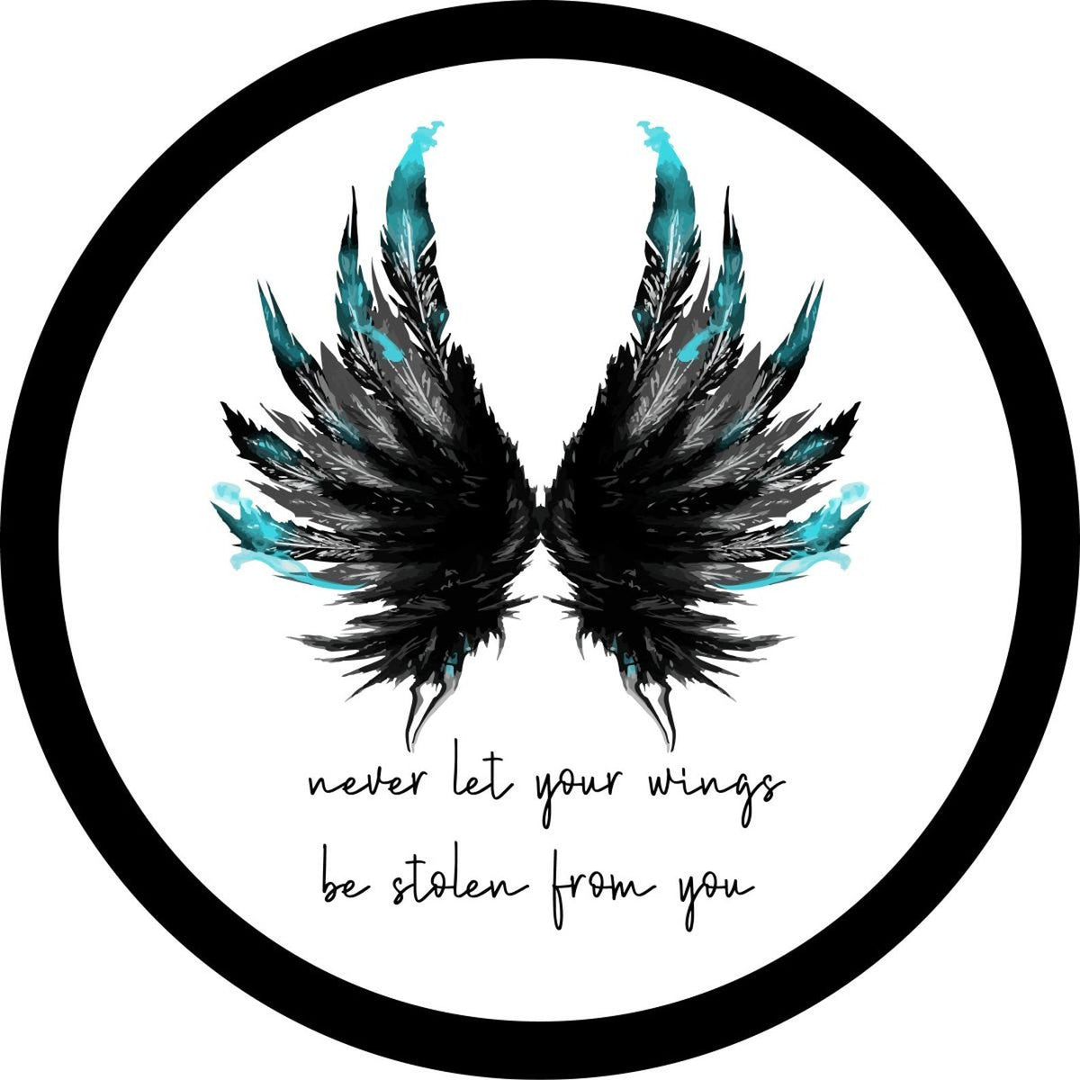 Angel Wings + Never Let Your Wings Be Stolen From You-duckduckjeep-offroad-wrangler-gladiator-3d-jeep duck-custom duck-Jeep-The Quacktory-Fun Jeep Ducks-Ducks4Jeep