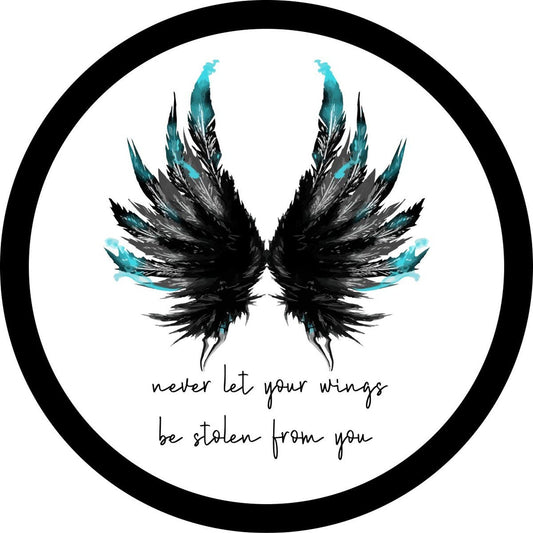 Angel Wings + Never Let Your Wings Be Stolen From You-duckduckjeep-offroad-wrangler-gladiator-3d-jeep duck-custom duck-Jeep-The Quacktory-Fun Jeep Ducks-Ducks4Jeep