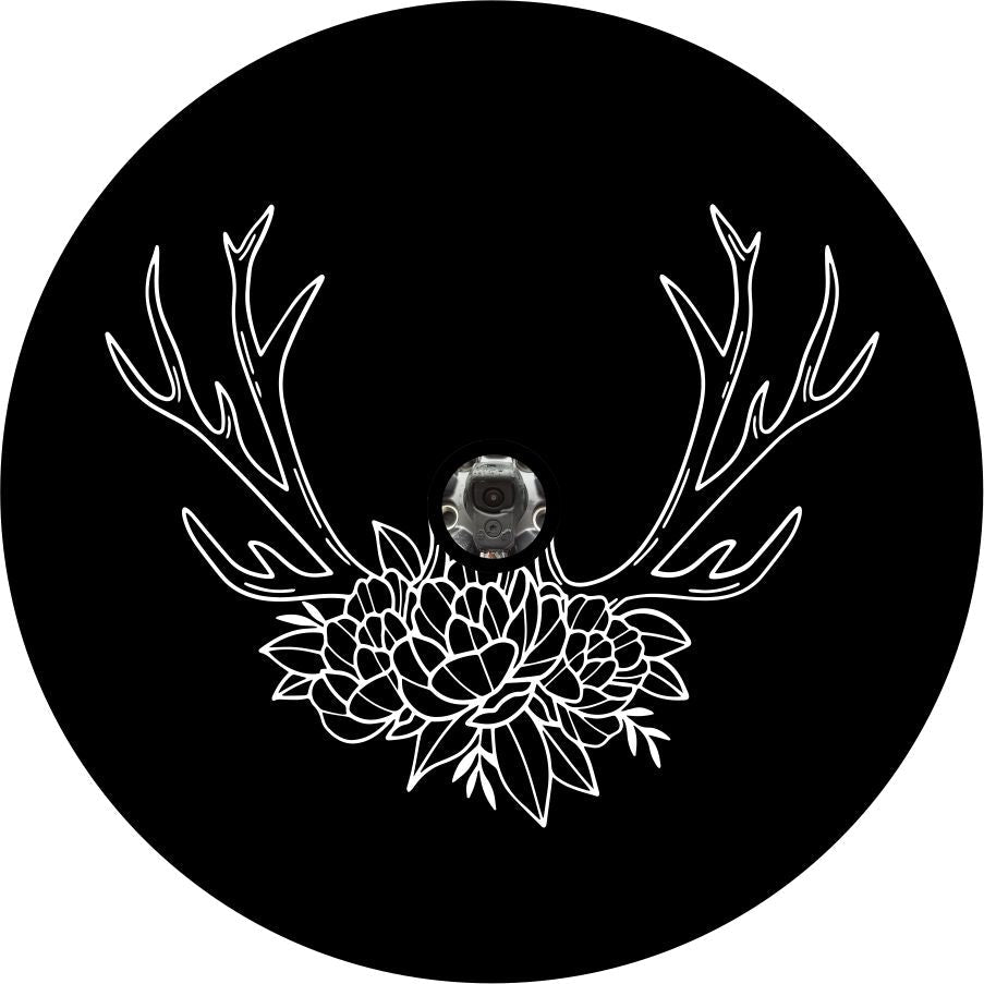 Antlers with Flowers-duckduckjeep-offroad-wrangler-gladiator-3d-jeep duck-custom duck-Jeep-The Quacktory-Fun Jeep Ducks-Ducks4Jeep