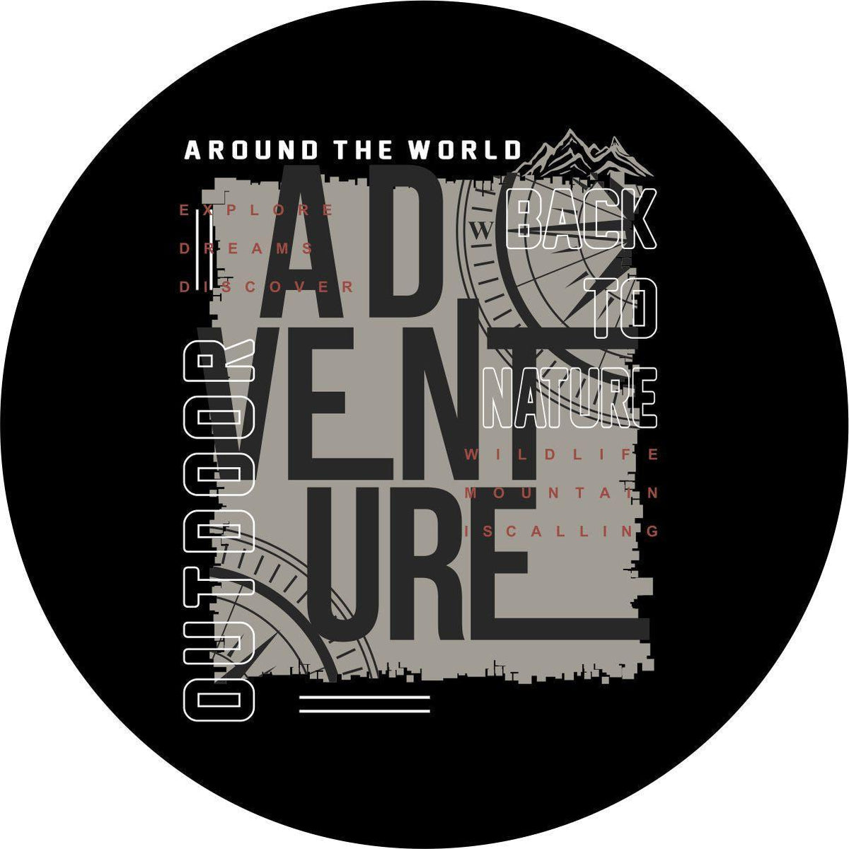 Around The World Adventures Unique Spare Tire Cover for Bronco, Jeep, RV, Camper, Trailers, & More-duckduckjeep-offroad-wrangler-gladiator-3d-jeep duck-custom duck-Jeep-The Quacktory-Fun Jeep Ducks-Ducks4Jeep