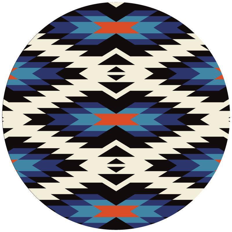 Aztec Serape Geometric Pattern Spare Tire Cover for Jeep, RV, Bronco, Camper, Van, Etc-duckduckjeep-offroad-wrangler-gladiator-3d-jeep duck-custom duck-Jeep-The Quacktory-Fun Jeep Ducks-Ducks4Jeep