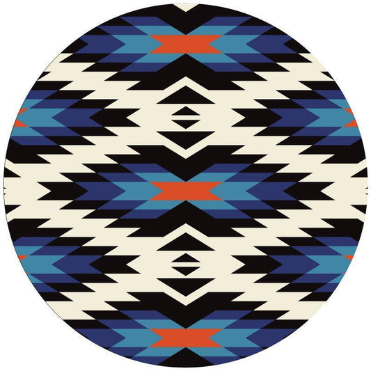 Aztec Serape Geometric Pattern Spare Tire Cover for Jeep, RV, Bronco, Camper, Van, Etc-duckduckjeep-offroad-wrangler-gladiator-3d-jeep duck-custom duck-Jeep-The Quacktory-Fun Jeep Ducks-Ducks4Jeep