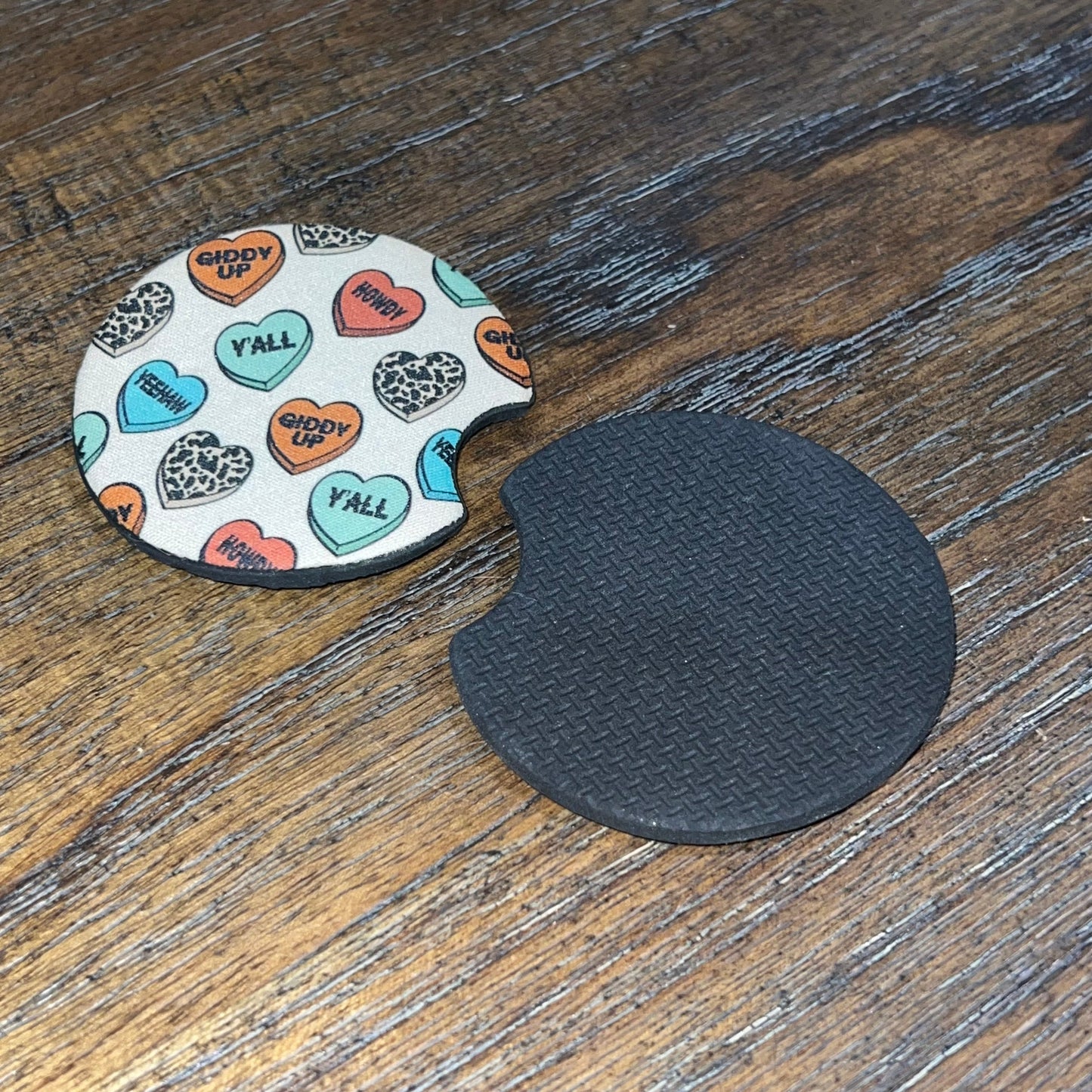 Country Western Valentine Car Coasters