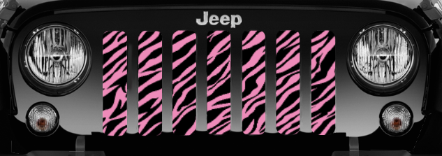 Baby Pink Zebra Print Grille Insert