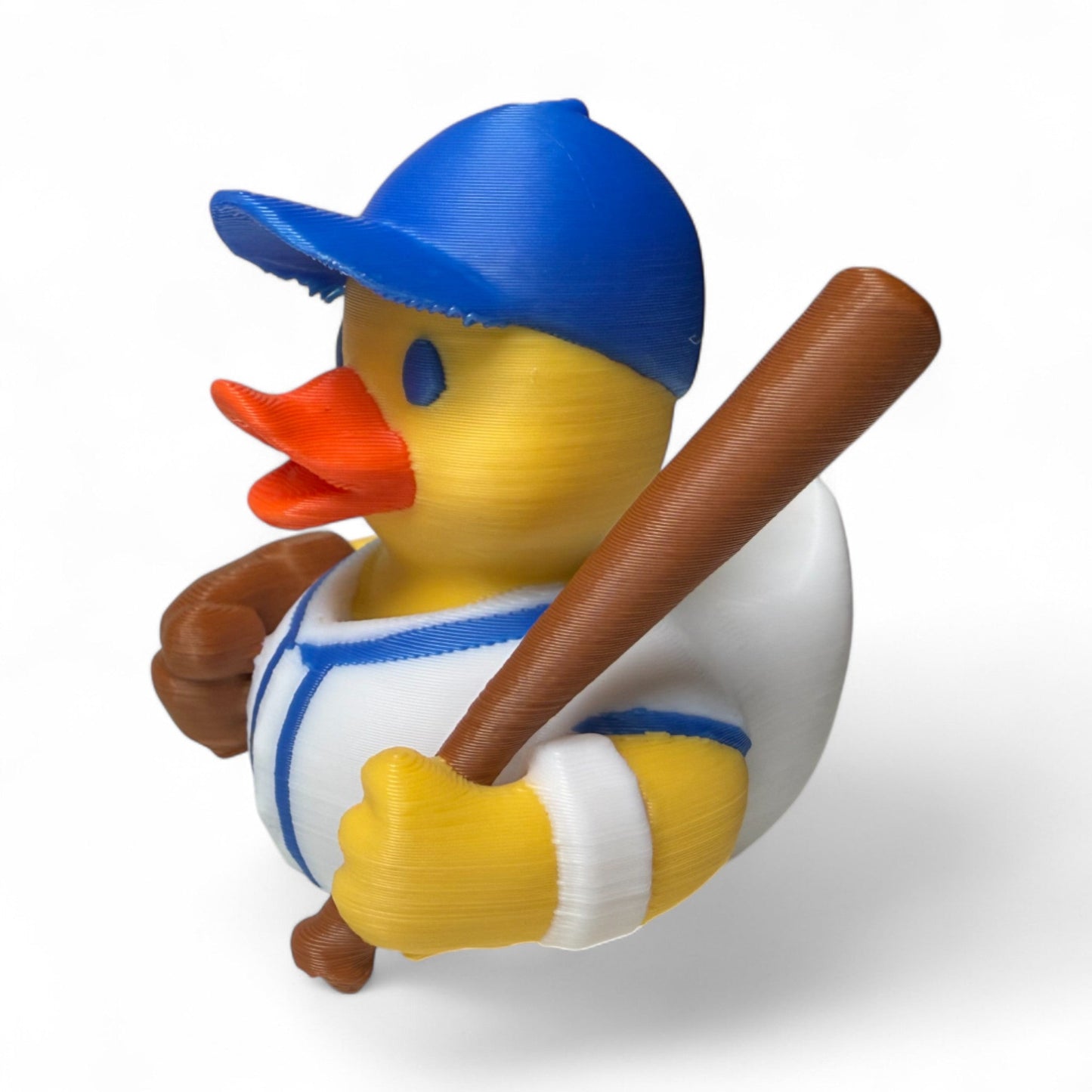 Baseball Duck – 3D-Printed Sports Duck with Cap, Glove & Home Run Attitude for Vehicle Dashboard