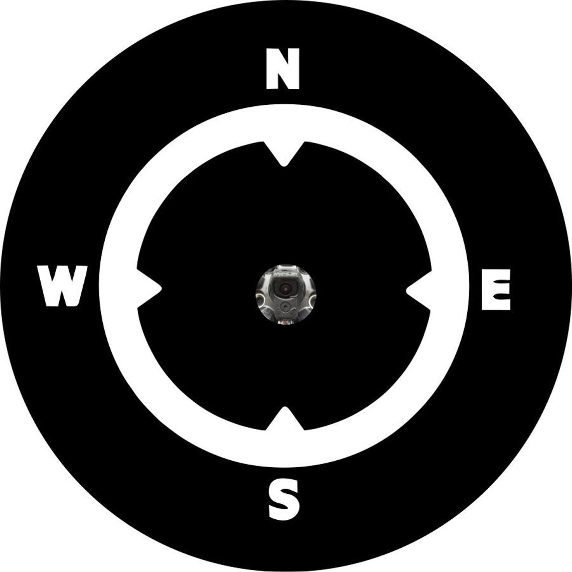 Basic Compass Design Custom Spare Tire Cover in Color of Choice-duckduckjeep-offroad-wrangler-gladiator-3d-jeep duck-custom duck-Jeep-The Quacktory-Fun Jeep Ducks-Ducks4Jeep
