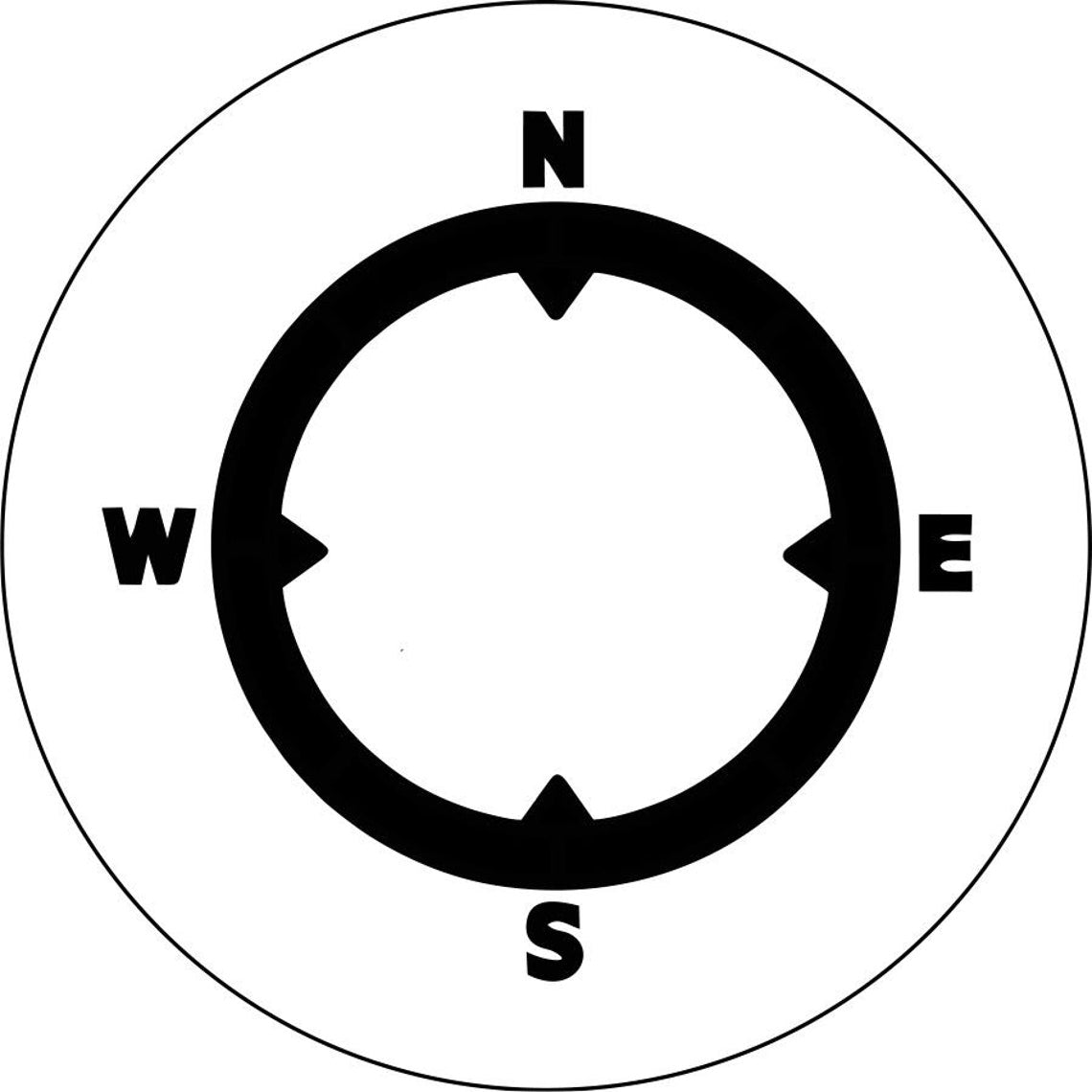 Basic Compass Design Custom Spare Tire Cover in Color of Choice-duckduckjeep-offroad-wrangler-gladiator-3d-jeep duck-custom duck-Jeep-The Quacktory-Fun Jeep Ducks-Ducks4Jeep