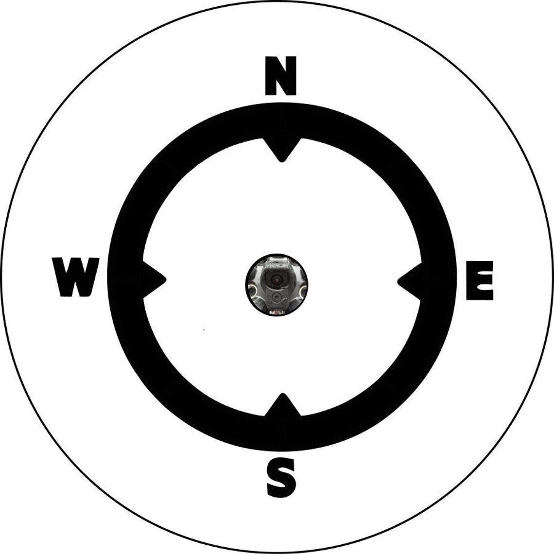 Basic Compass Design Custom Spare Tire Cover in Color of Choice-duckduckjeep-offroad-wrangler-gladiator-3d-jeep duck-custom duck-Jeep-The Quacktory-Fun Jeep Ducks-Ducks4Jeep