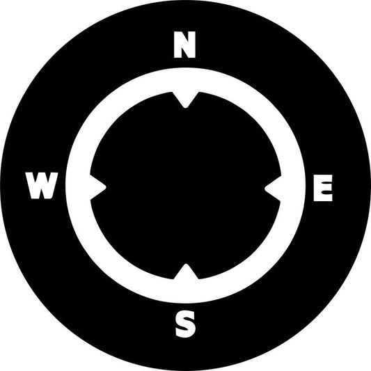 Basic Compass Design Custom Spare Tire Cover in Color of Choice-duckduckjeep-offroad-wrangler-gladiator-3d-jeep duck-custom duck-Jeep-The Quacktory-Fun Jeep Ducks-Ducks4Jeep