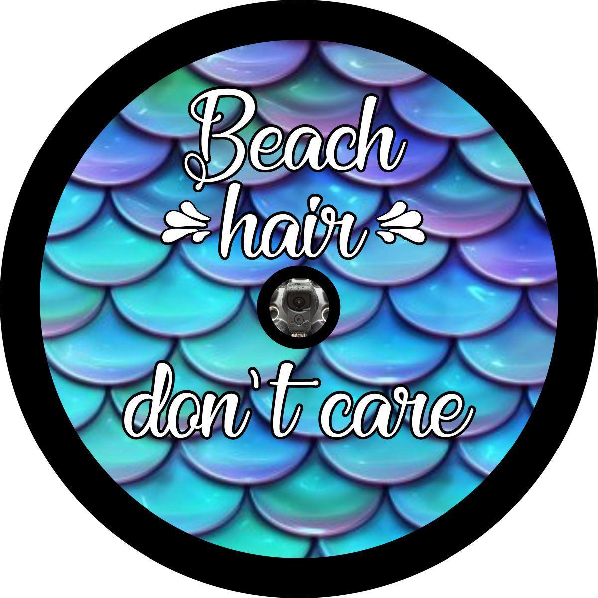 Beach Hair, Don't Care On Mermaid Tail Scales-duckduckjeep-offroad-wrangler-gladiator-3d-jeep duck-custom duck-Jeep-The Quacktory-Fun Jeep Ducks-Ducks4Jeep