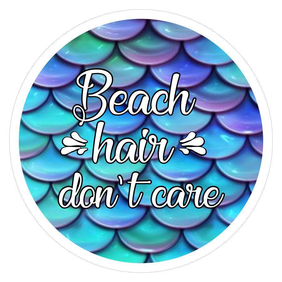 Beach Hair, Don't Care On Mermaid Tail Scales-duckduckjeep-offroad-wrangler-gladiator-3d-jeep duck-custom duck-Jeep-The Quacktory-Fun Jeep Ducks-Ducks4Jeep