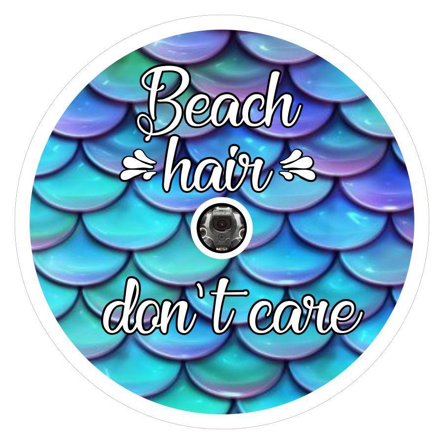 Beach Hair, Don't Care On Mermaid Tail Scales-duckduckjeep-offroad-wrangler-gladiator-3d-jeep duck-custom duck-Jeep-The Quacktory-Fun Jeep Ducks-Ducks4Jeep