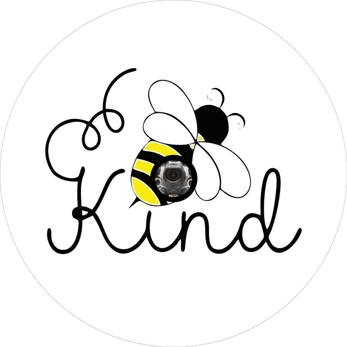 Bee Kind Honey Bee Spare Tire Cover - Jeep, RV, Camper, Bronco, Sprinter Van, & More-duckduckjeep-offroad-wrangler-gladiator-3d-jeep duck-custom duck-Jeep-The Quacktory-Fun Jeep Ducks-Ducks4Jeep