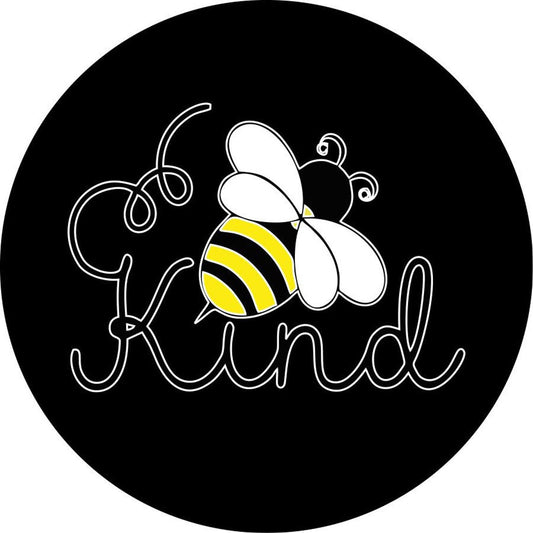 Bee Kind Honey Bee Spare Tire Cover - Jeep, RV, Camper, Bronco, Sprinter Van, & More-duckduckjeep-offroad-wrangler-gladiator-3d-jeep duck-custom duck-Jeep-The Quacktory-Fun Jeep Ducks-Ducks4Jeep