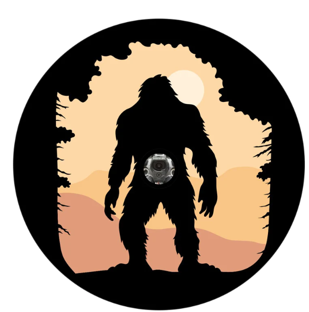 Bigfoot In The Mountains Spare Tire Cover-duckduckjeep-offroad-wrangler-gladiator-3d-jeep duck-custom duck-Jeep-The Quacktory-Fun Jeep Ducks-Ducks4Jeep