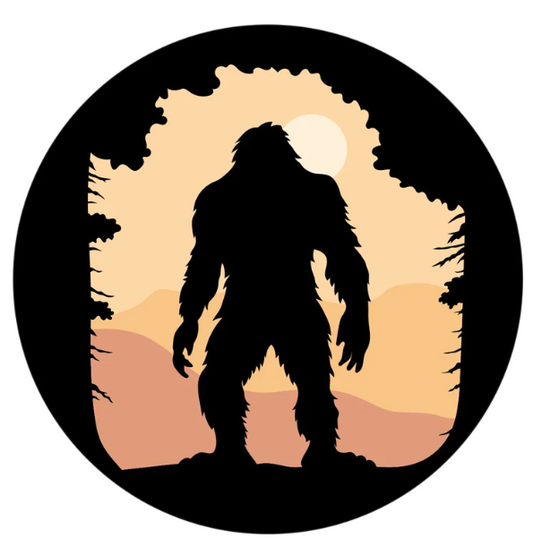 Bigfoot In The Mountains Spare Tire Cover-duckduckjeep-offroad-wrangler-gladiator-3d-jeep duck-custom duck-Jeep-The Quacktory-Fun Jeep Ducks-Ducks4Jeep