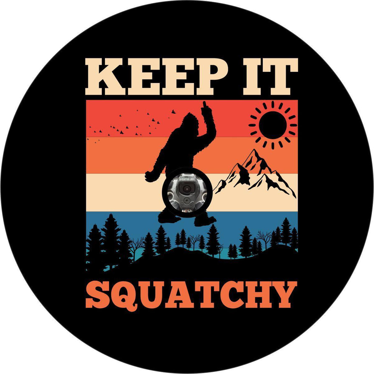 Bigfoot Sasquatch - Keep it Squatchy | Spare Tire Covers for Jeep, RV, Bronco, Campers, & More-duckduckjeep-offroad-wrangler-gladiator-3d-jeep duck-custom duck-Jeep-The Quacktory-Fun Jeep Ducks-Ducks4Jeep